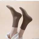 Merino Wool & Silk Blend Boot Socks Women Soft Crew Socks Comfort Breathable Daily Wear 4-Pack