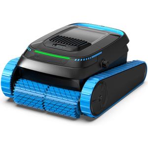 PC20 Automatic Robotic Pool Cleaner, Cordless Pool Vacuum Robot for Inground & Above Ground Pools, Smart Navigation, Self-Parking, 5000GPH Suction, Cleans Floor, Wall & Waterline