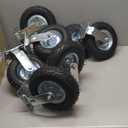 8 Inch Pneumatic Casters Wheels, Heavy Duty Casters Set of 4 with Brake, 1000 lbs Capacity, Locking Swivel Rubber Caster, Industrial Castor Wheels for Workbench, Cart, Trolley and Wagon