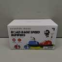 Sharper Image Road Rage RC Speed Bumper Cars, Mini Remote Controlled Ejector Vehicles, 2 Player Head to Head Battle, Crash into Opponents, 2.4 GHz, Red and Blue, Ages 6 and Up