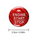QianBao Compatible with Start Stop Button Cover Carbon Fiber Keyless Car Engine Ignition Switch for Honda CRV 2012-2016 Civic 2014 2015 Accord 2014-2016 Red