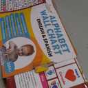 Bilingual English & Spanish Interactive Alphabet Wall Chart (2026 Model)  Talking ABC Letters, Numbers 123 & Music Learning Poster  Educational Toy for Toddlers & Kids Ages 3+