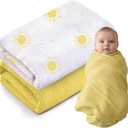 Muslin Swaddle Baby Blanket for Boys and Girls, 100% Cotton, Swaddles for Newborns, 47"x47", Soft Breathable Skin Friendly Warm Pack of 2