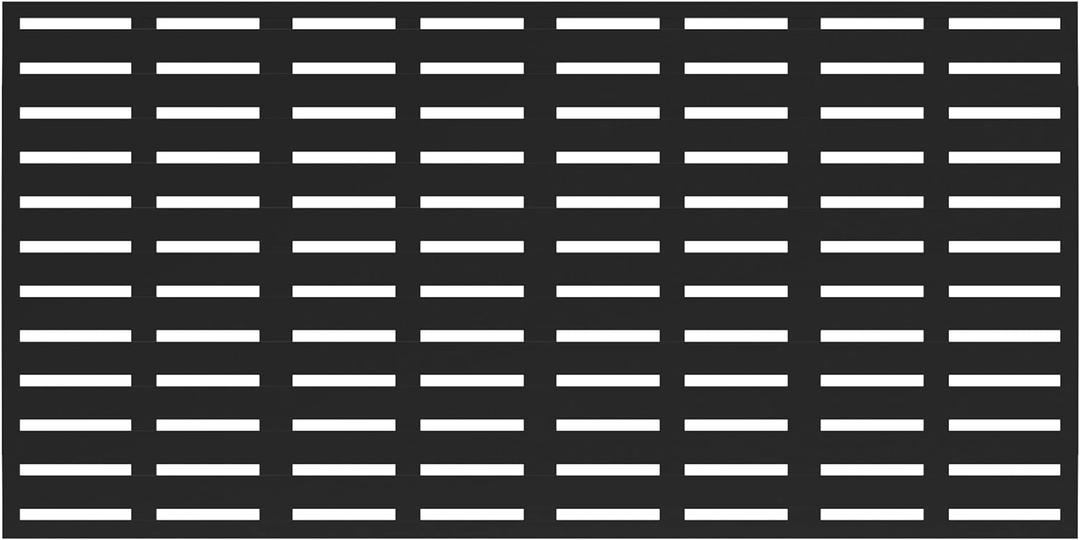 3'x6' Boardwalk Decorative Screen Panel, Black