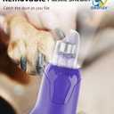 Casfuy Dog Nail Grinder Quiet - (45db) 6-Speed Pet Nail Grinder with 2 LED Lights for Large Medium Small Puppy Dogs/Cats, Professional 3 Ports Rechargeable Electric Dog Nail Trimmer with Dust Cap (Purple)