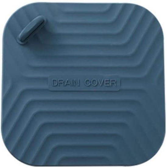 Silicone Tub Stopper, Bathtub Drain Stopper, Water Stopper Anti Blocking Kitchen Bathroom Drain Cover(Blue)