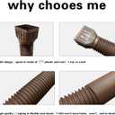 2 Pack Flexible Rain Gutter Downspout Extensions,Drain Downspout Extender,Gutter Extension Flexible,Down Spout Drain Extension Pipes,Extendable from 21 to 60 Inches (Brown)