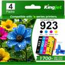 923 Ink Cartridges for HP Printers Compatible for HP 923 Ink Cartridges Works with HP OfficeJet Pro 8130e 8125e 8135e 8120e 8138e 8139e Printers (Without Chip Black Cyan Magenta Yellow, 923 Ink)