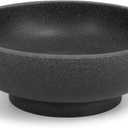 Large Decorative Resin Bowl, Modern Handicraft Bowls for Home Decor, Decorative Fruit Bowl for Kitchen Counter, Stylish Key Bowl for Entry Table, Artificial Stone Black
