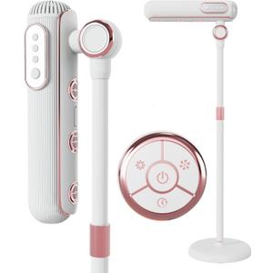 Hand Free High Speed Hair Dryer, Floor Adjustable Height 110000 RPM Ionic Brushless Stand Handfree Hair Fast Dryer, Three air outlets Low Noise Blow Dryer with Remote Control for Home