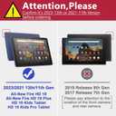 Grifobes (for 13th/11th Generation 2023/2021 Release) Tablet 10/10 Plus, Tablet 10 Kids/Kids Pro, 3-in-1 Heavy Duty Shockproof Rugged Protective Cover with Stand (Black+Red+Red)