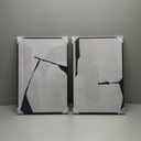 Framed Abstract Wall Art Set of 2, Black White Abstract Shapes Illustrations Canvas Print Wall Deocr for Living Room Bedroom 16x24 in Black: Posters & Prints 
