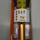 BONAOK Wireless Bluetooth Karaoke Microphone,3-in-1 Portable Handheld Karaoke Mic Speaker Machine Home Party Birthday for All Smartphones (Q37 Gold)