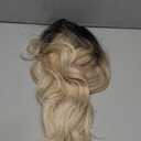 NAYOO Long Platinum Blonde Wavy Wig for Women 26 Inch Middle Part Curly Wavy Wig Natural Looking Synthetic Heat Resistant Fiber for Daily (Platinum Blonde)