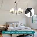 KAISITE Black Chandelier for Dining Room - 5-Light Farmhouse Dining Room Light Fixture Over Table Industrial Kitchen Lighting Fixture Ceiling Hanging Chandelier for Bedroom Living Room Foyer Entryway