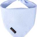 ARING PET Summer Dog Bandana-Cute Blue Dog Bandanas, Comfortable Pet Scarf Dogs Triangle Bibs for Small to Large Boy Girl Dogs and Cats (Large (Pack of 1))