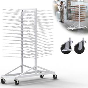 Paint Drying Rack,30-Tier Heavy-Duty Steel Drying Painting Rack