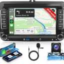 [2G+64G] Android Car Stereo for Volkswagen VW Jetta Passat Golf Beetle Polo Tiguan for SEAT for Skoda with Wireless Carplay Android Auto, 7 Inch Touchscreen with GPS,Bluetooth,WiFi,FM/RDS,EQ,ASP,SWC