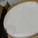 Mayfair Padded Toilet Seat, Cushioned Soft Vinyl over Wood Core Seat, Secure Hinges, Easy Clean, Made in USA, Round, Biscuit