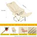 Foldable Camping Recliner: Features 4-level angle adjustment, a right-side storage pocket, and an included carrying bag—ideal for outdoor activities, midday naps, hospital care and patio relaxation