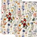 Flour Sack Kitchen Towels - Set of 2 Spring Dish Towels with Hanging Loop 18x26 Inch Absorbent Reusable Cotton Cloths for Cleaning Cute Design Home Decorative Housewarming, Vintage Flower