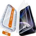 X-it 2 Pack Screen Protector for iPhone 17 Pro 6.3" with Auto-Alignment Kit, Anti-Reflective, Auto Dust Removal, Scratch, Shatter & Drop Resistance, Tempered Glass Full Edge Coverage, Case Friendly