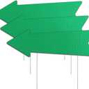 Green Arrow Signs with Stakes 16 x 5 Inches,This Way Directional Arrow Yard Signs,Wedding Yard Signs, Birthday Party Signs (3)
