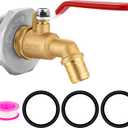 Enoch's Land 55 Gallon Drum Spigot,2" Brass Barrel Faucet with EPDM Gasket for 55 Gallon Drum (1 Pack)