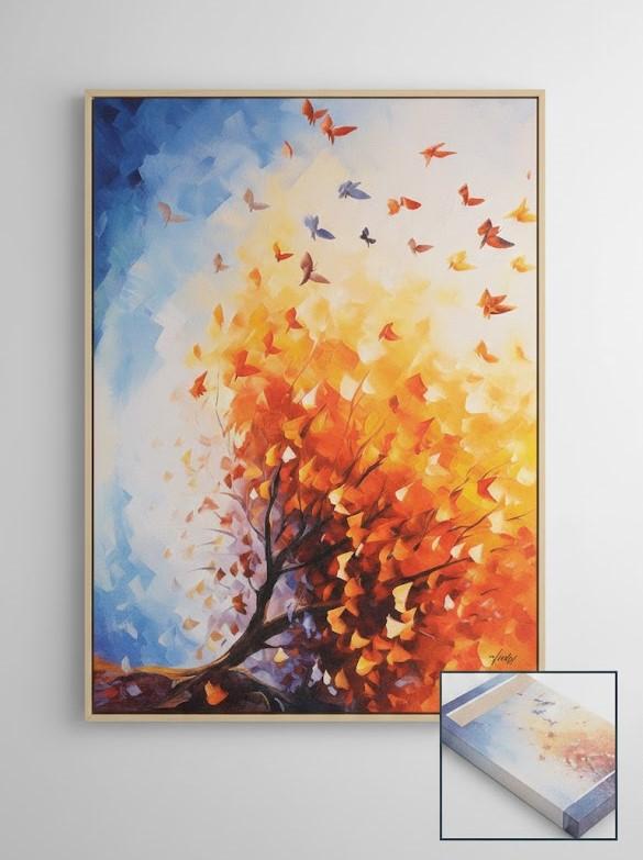 Large Wall Art for Living Room Bedroom Home Office Gold Flower Pictures Wall Art Modern Floral Artwork Framed Wall Decor Canvas Prints 20x40 In (black)