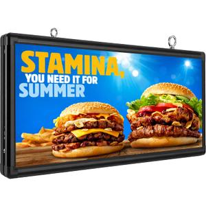 P6 Outdoor Full Color LED Scrolling Sign 40 x 18, Programmable Digital Display with WiFi & USB Control, High Brightness Waterproof LED Message Board for Storefront Business Advertising