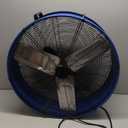 24 Inch High Velocity Heavy Duty Large Industrial Fan, Floor Fan with High Medium and Low 3 Wind Speed Adjustment, Parameters 120V Voltage, 320W Power-Blue with Fan Cover.