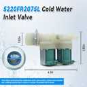 5220FR2075L And 5220FR2006H Cold & Hot Washer Water Inlet Valve Replacement for LG & Kenmore, Replace 5221ER1003A 5220FR2006L 5221ER1003C 5220FR2006Q 5221ER1003D etc.