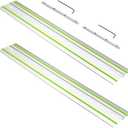 110in Track Saw Guide Rail for Festool Track Saw, 55" x 2 Guide Rail with Connector for Festool FS1400/2 Guide Rail, Perfect for Festool Track Saw and Woodworking Longer Cuts,