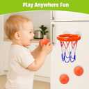 MARPPY Bath Toys - Bathtub Basketball Hoop for Kids Toddlers - Mold Free Bath Toys with Suction Cup & 3 No Hole Balls - Shower Toys and Bathtub Toys for Toddlers - Boys Girls