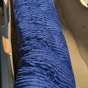 Large Triangular Headboard Wedge Bed Rest Reading Pillow Backrest Positioning Support Bolster Cushion with Removable Cover (Blue, King: 76x8x20 Inches)