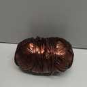 Metallic T-Shirt Yarn 140 Yards Knitting Fabric Crochet Cloth Shiny Tshirt Yarn for Crocheting Beginners DIY Hand Craft Bag Blanket Cushion Projects (Copper)