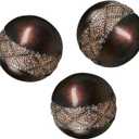 Creative Scents Dublin Brown 3” Decorative Balls  Set of 3 Decorative Balls for Bowls and Vases, Decorative Orbs and Spheres, Home Decor Vase Filler, Spheres for Coffee Table Decor, Dining Room