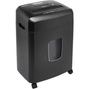Amazon Basics 15-Sheet Cross Cut Paper Shredder for Home and Office, CD/Credit Card Shredder with 6 Gallon Wastebasket, Black