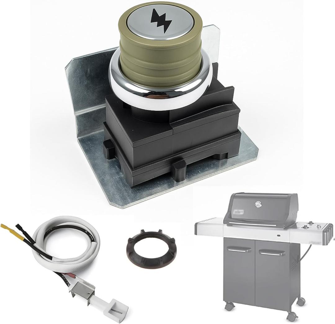 67847 Igniter Kit Replacement for Weber Genesis 300 Series Grills with Side Control(2008-2010)-Compatible with Weber Genesis igniter Replacement E310,E320,EP310,Includes Ceramic Collector Box
