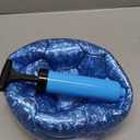 ABAJI Soccer Ball Size 3 4 5 Shiny Pattern Soft Leather Practice Training Gift Soccerball for Boys Girls Come with Pump Needle (Blue)