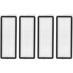 4 Pcs Replacement HEPA Filters For Roborock Qrevo S/Qrevo Pro/Qrevo Plus/Qrevo MaxV/Qrevo Curv/Qrevo Curve/Qrevo Edge/Qrevo Curv S5X/Qrevo EDGE S5A Robot Vacuum Cleaner Accessories