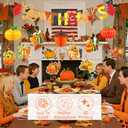 Fall Thanksgiving Decorations Banner for Party - Fall Office Decorations for Work - September Thanks Giving Decor Set - Autumn Festival Give Thanks Decor Kit - Orange