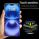 (2 Pack) Privacy Screen Protector for iPhone 16 Pro 6.3 Inch Anti-Spy Tempered Glass, Green Gradient Color Anti Spy Anti Blue Light HD Full Coverage