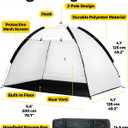 Portable Spray Paint Booth Tent: PLANTIONAL Spray Shelter with Waterproof Floor, Mesh Screen & Rear Vent, Hobby Paint Shield Tool Painting Station, Paint Tent for Spray Painting Furniture DIY, 7x4x4ft