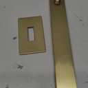 RANDOM 16 Inch Brushed Gold Shower Arm with Flange and Teflon Tape,Thicken Stainless Steel Extension Extender Pipe for Fixed Rain Shower Head,Extra Long High Rise Shower Head Extension Arm.91118-16BG