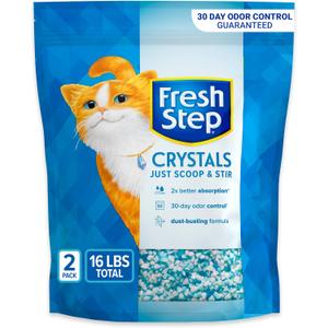 Fresh Step Crystals, Premium Cat Litter, Scented, 8 Pounds, Pack of 2 (Package May Vary) Fresh Step Crystals, Premium Cat Litter, Scented, 8 Pounds, Pack of 2 (Package May Vary)