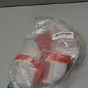 MAFONE DIY Chicken Feeder No Waste, Mess Cups Kit for Gravity Automatic Chickens Bucket Feeder Fit for Buckets, Barrels, Bins, Troughs, Rain Proof Poultry Feeder Port(4 White Red Ports, 1 Hole Saw)