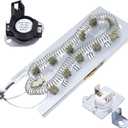 3387747 Dryer Heating Element and 280148 Thermal Cut-Off (8557403 High Limit Thermostat & 8318314 Thermal Fuse) by BlueStars - For Whirlpool Kenmore Dryers - Replaces WP3387747 AP6008281 PS11741416
