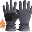 rivmount Winter Waterproof Ski Snow Warm Gloves for Women Men, Windproof Cold Weather Thermal with Touchscreen Fingers, for Running Driving Cycling Hiking Biking Outdoor Sports Daily Work (Large, Gray)