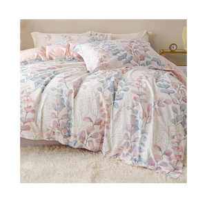 OAITE Duvet Cover Set Queen Size Floral Pattern Ultra Soft 100% Cotton Duvet Cover Sets 3-PC, Breathable Duvet Cover with Zipper Closure & Corner Ties(2 Pillow Shams,1 Duvet Cover)